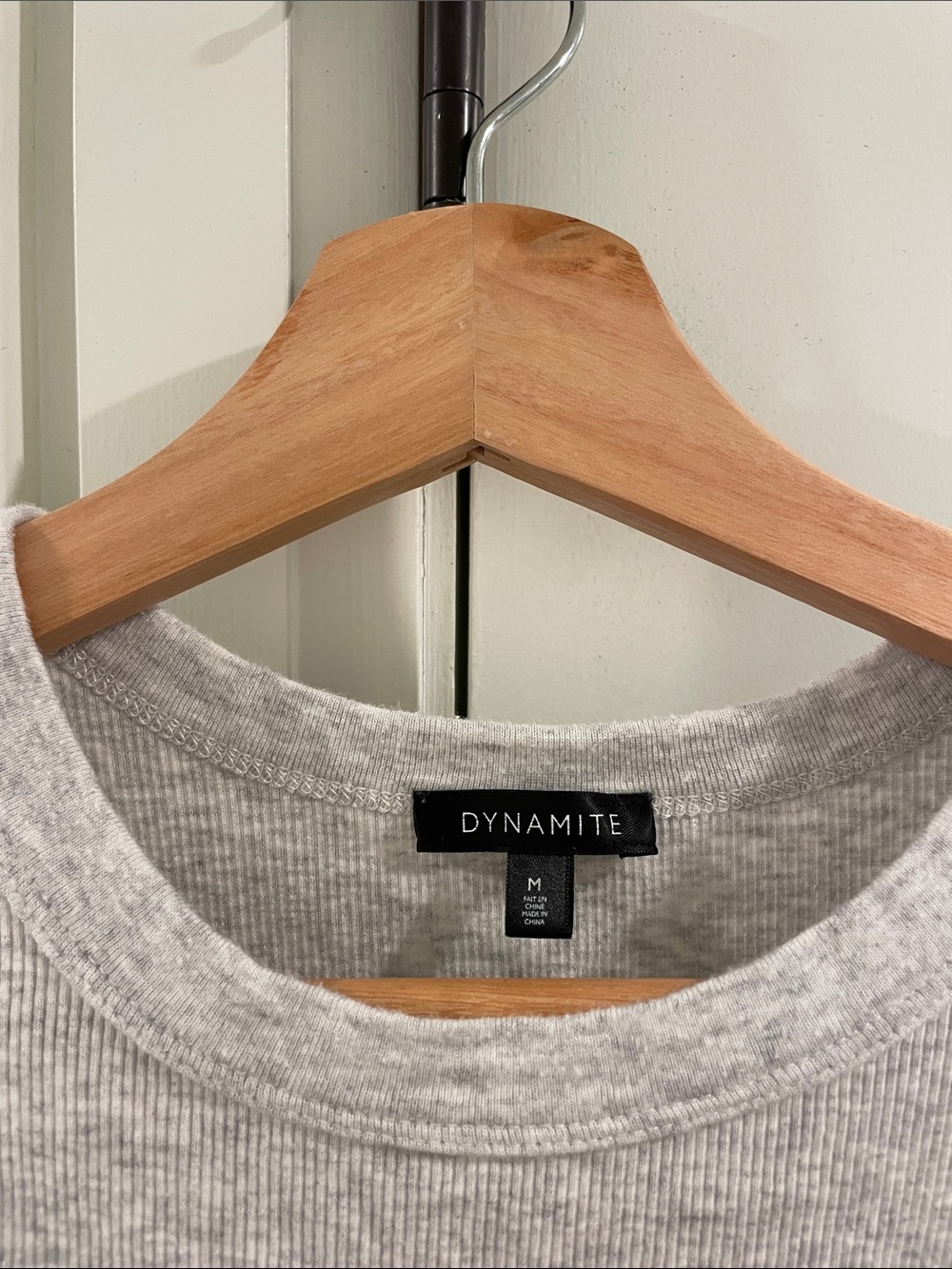 Dynamite Light Gray Ribbed Racerback Tank - Picture 3 of 4
